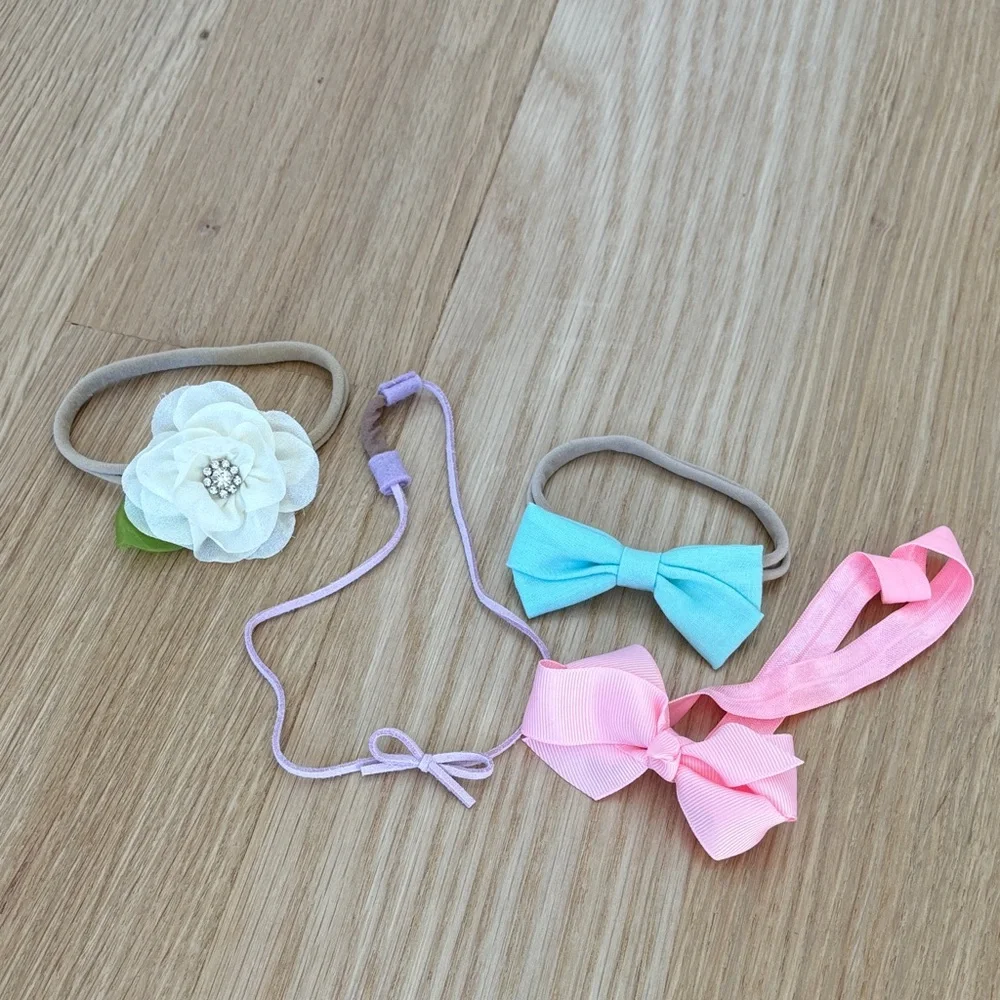 Bundle of 4 Pastel Headbands for Baby Girls